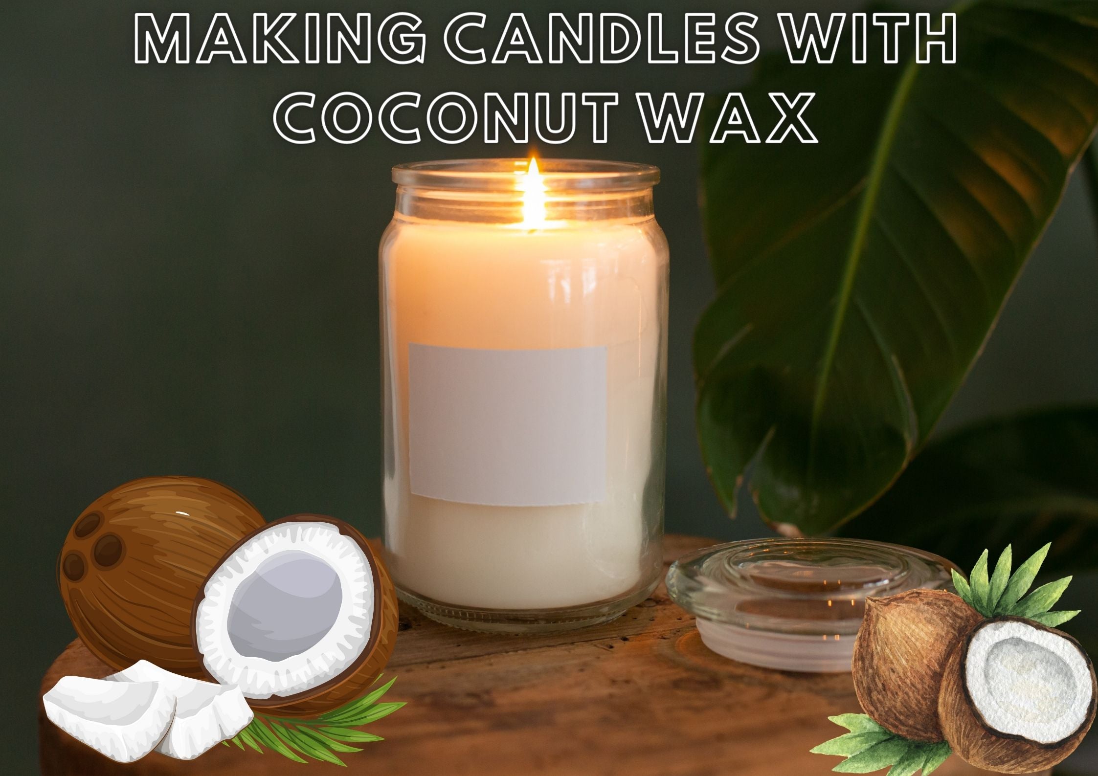 Making candles with coconut wax