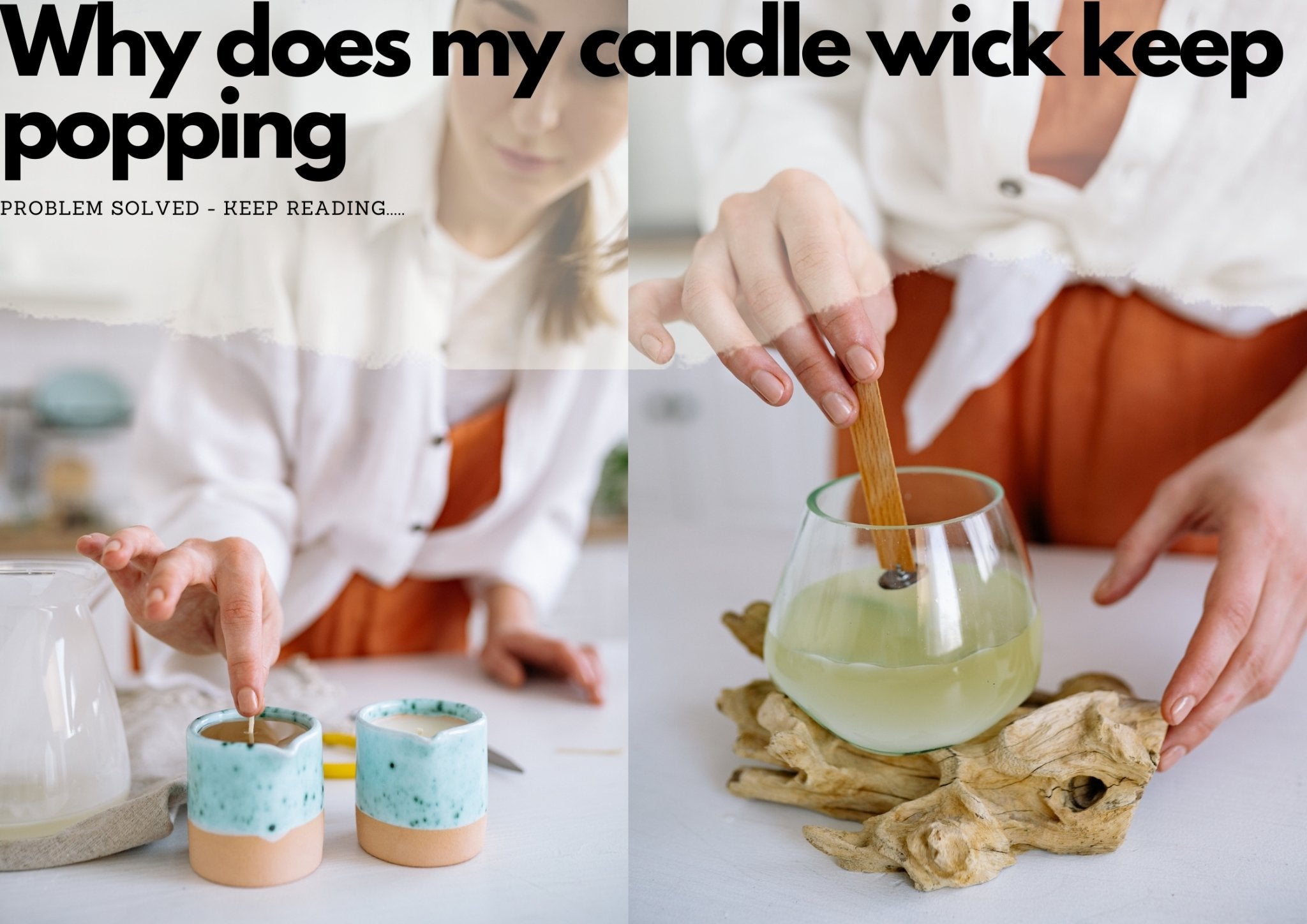 Why is my candle wick popping ?