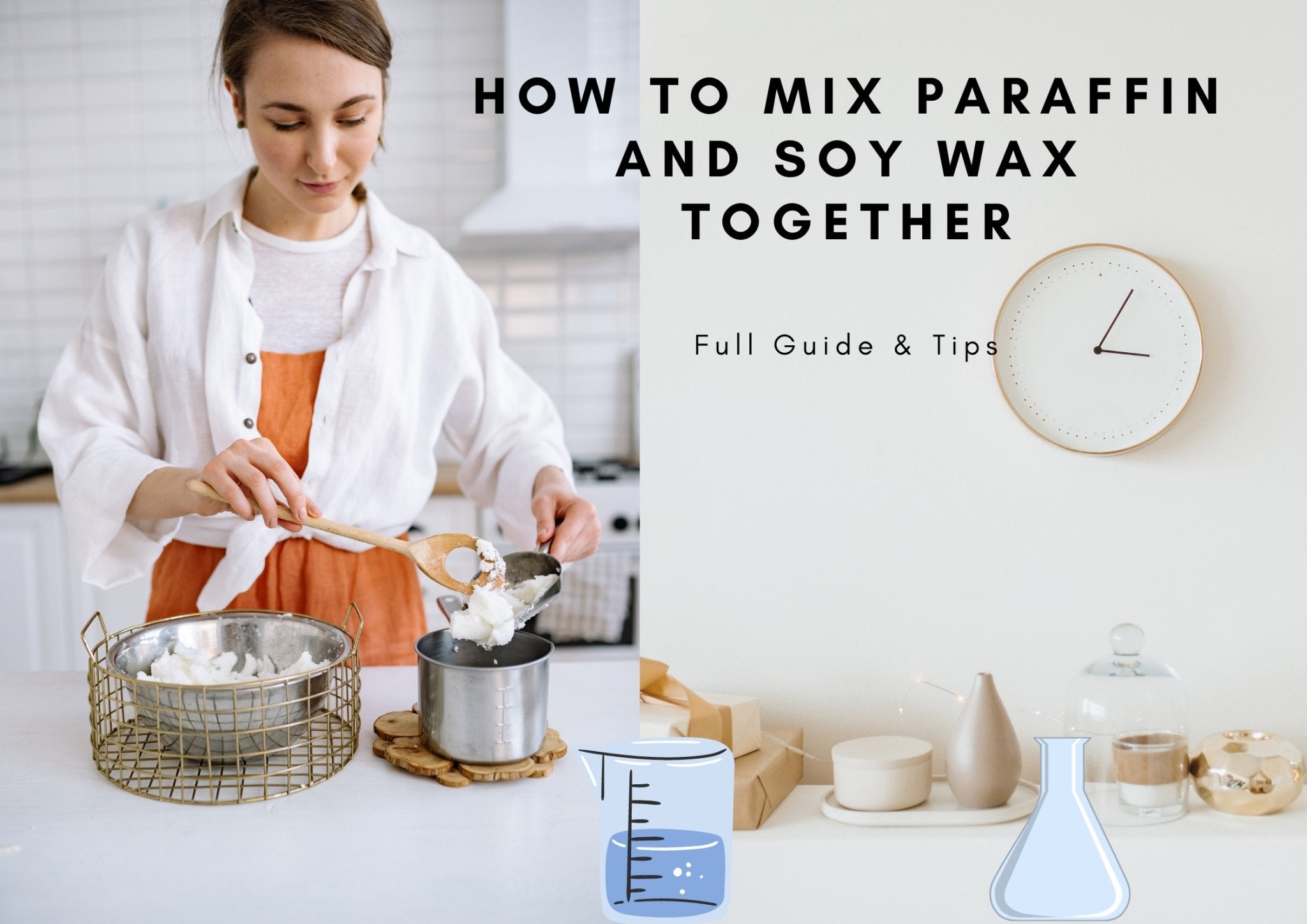 How to mix paraffin and soy wax together
