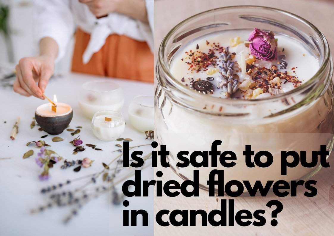 How-To Add Dried Flowers & Crystals to Candles