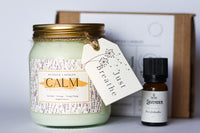 Thumbnail for Calm Candle + Essential Oil Bottle - Lavender, Ylang Ylang & Sweet Orange