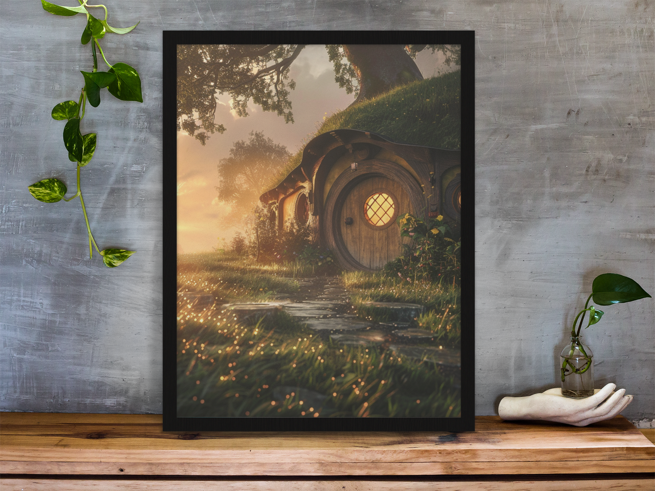 Morning in the Shire, Hobbit Based Print, Hobbit Hole Print