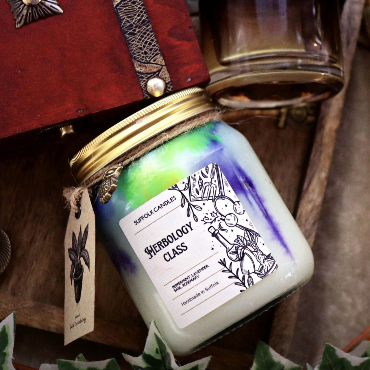 Herbology Candle - Wizarding World Inspired Candle - Fresh Mint, Mandarin & Orange - Magical Flora Candle